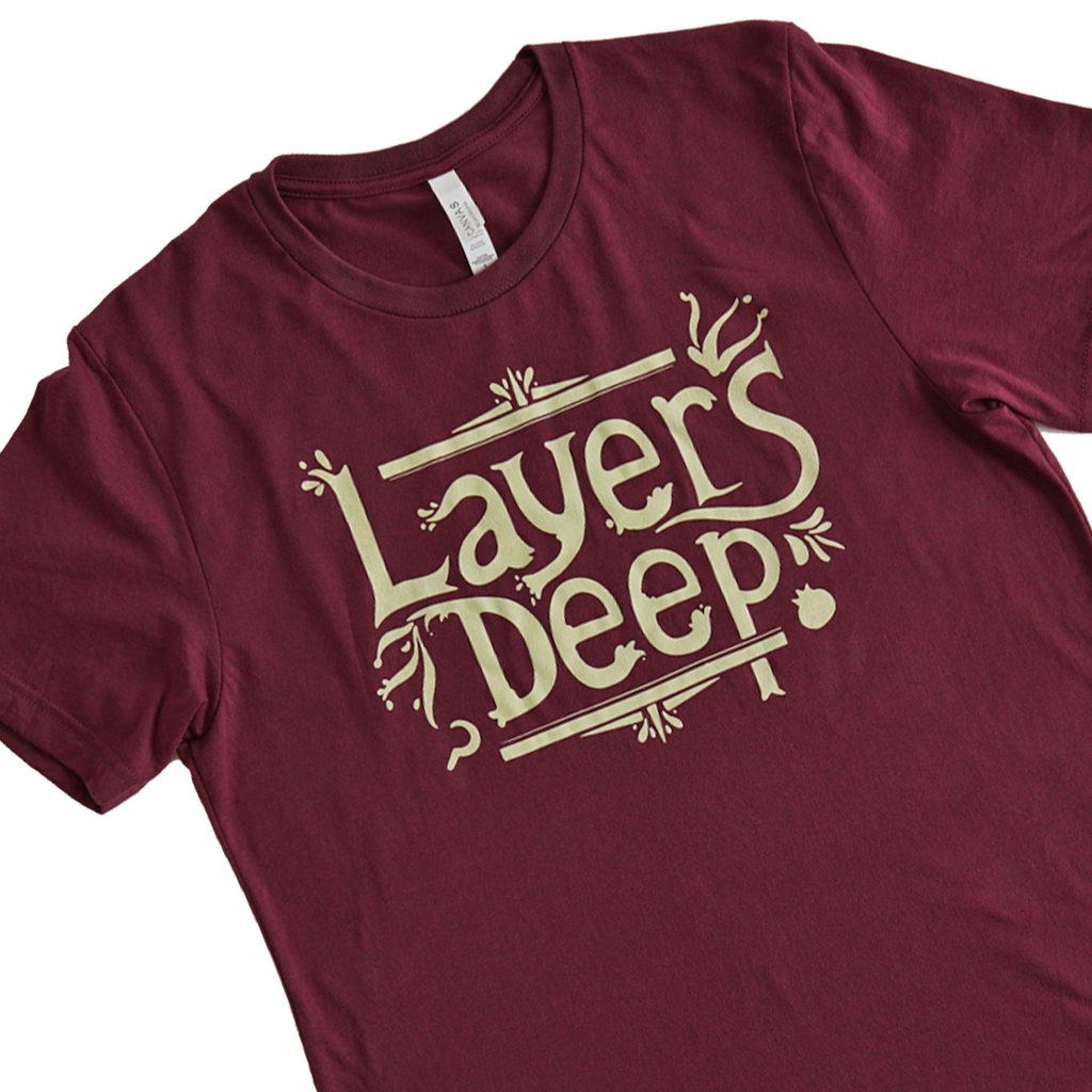 LAYERS DEEP - T-SHIRT - HEATHER CARDINAL